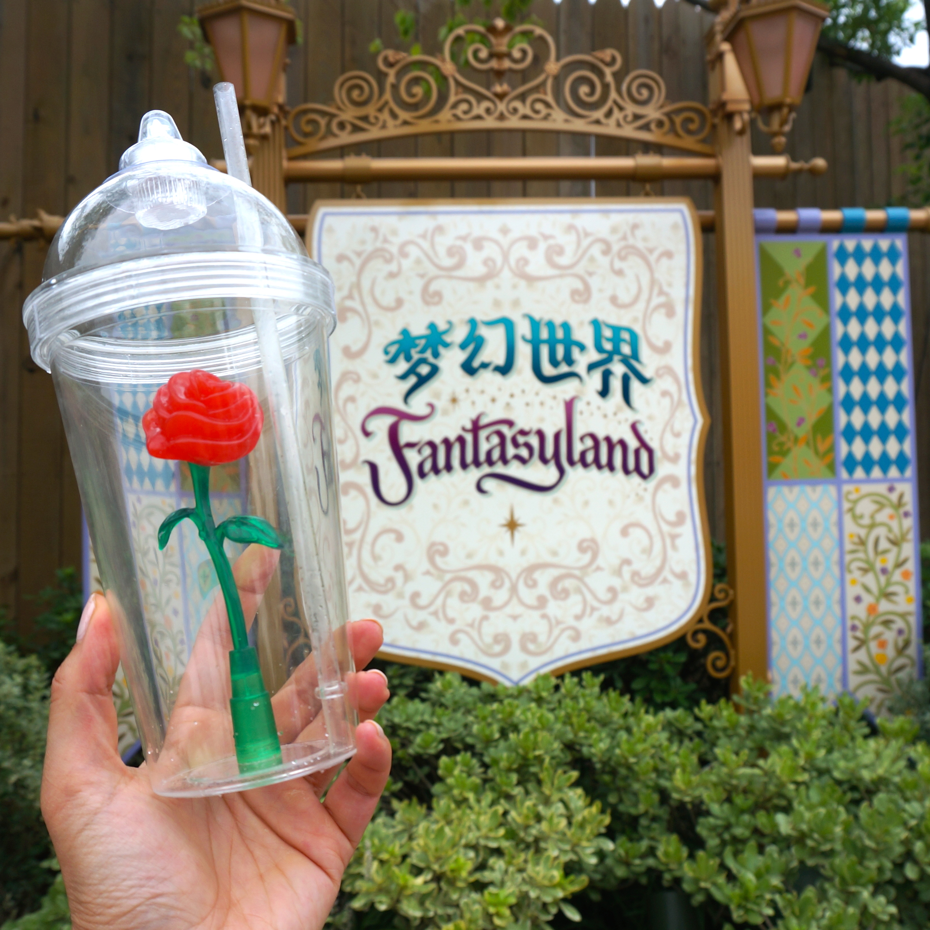 Beauty and the Beast Enchanted Rose Cup Shanghai Disneyland