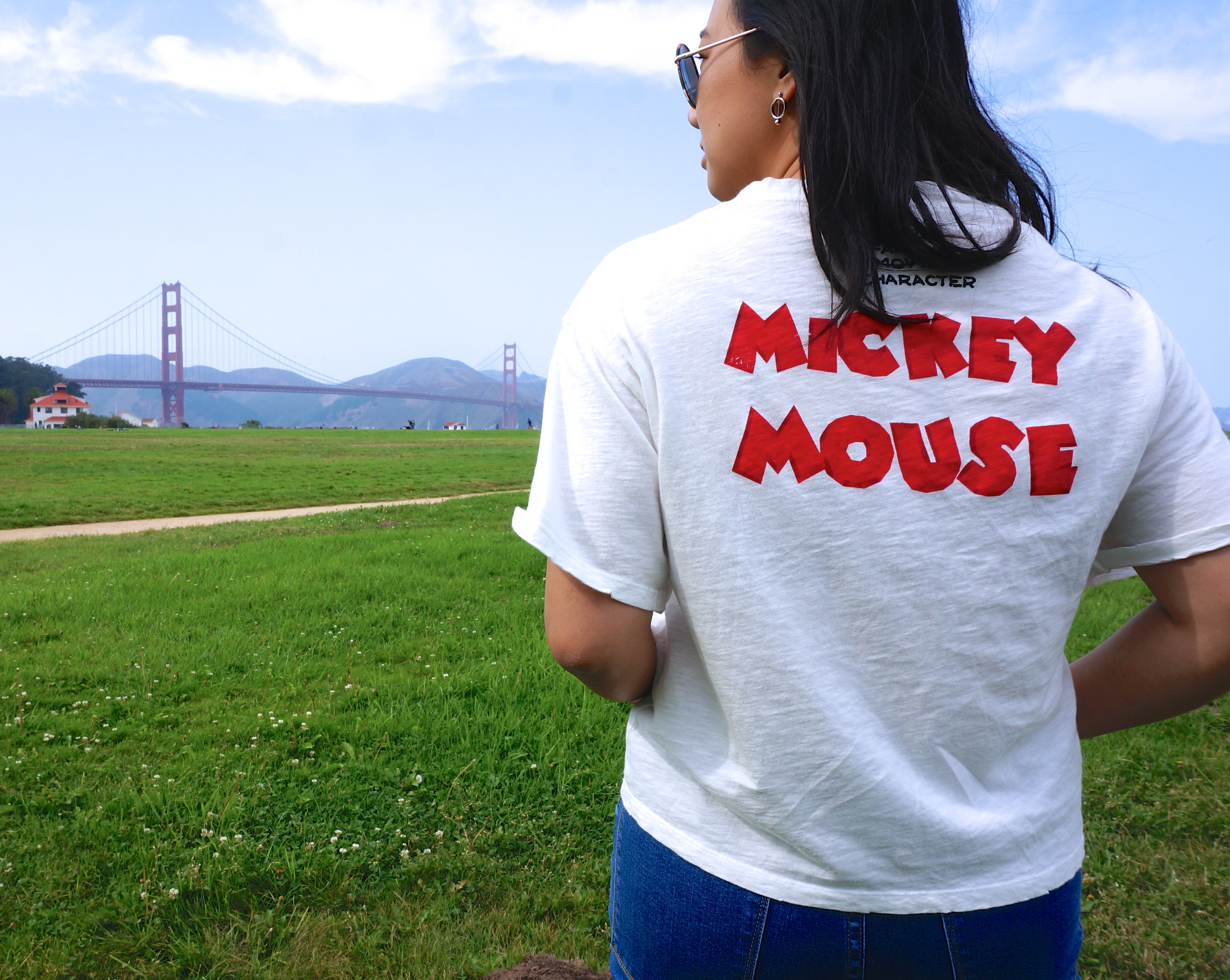 san francisco golden gate bridge mickey mouse disney style